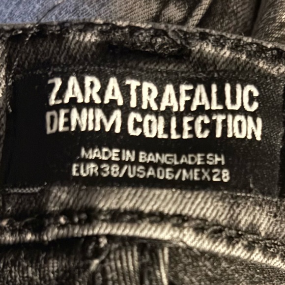 Zara Trafaluc Denim Collection Stone Wash Stretch jeans with frayed hem - Picture 9 of 9